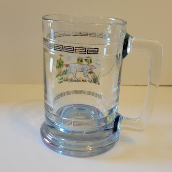 Vintage Princess House Crystal Mug "Hunting Dog" Sportsman Theme Barware - Picture 3 of 4